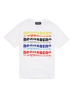 DSQUARED2 KIDS t-shirt en coton à logo imprimé - Blanc - thumbnail