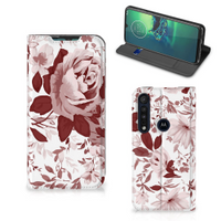 Bookcase Motorola G8 Plus Watercolor Flowers - thumbnail