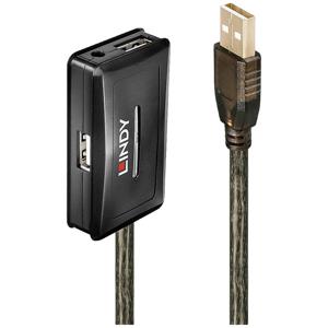 LINDY USB-kabel USB 2.0 USB-A stekker, USB-A bus, USB-A bus, USB-A bus, USB-A bus 10.00 m Grijs 42635