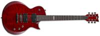 ESP Guitar Company EC-100QM STBC gitaar Elektrische gitaar 6 snaren Zwart, Kers (fruit)