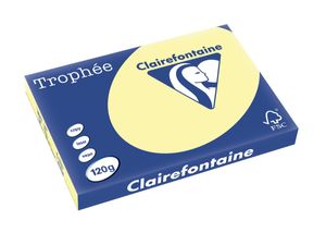 Clairefontaine Trophée Pastel, gekleurd papier, A3, 120 g, 250 vel, kanariegeel