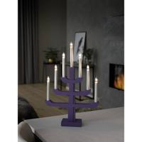 Konstsmide 3586-480 Kerstkandelaar Warmwit Gloeilamp Purper