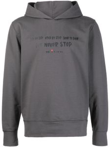 Kiton hoodie à logo imprimé - Gris