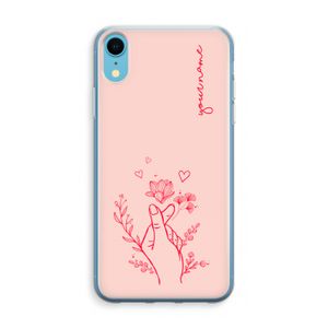 Giving Flowers: iPhone XR Transparant Hoesje