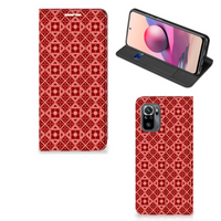 Xiaomi Redmi Note 10 4G | 10S | Poco M5s Hoesje met Magneet Batik Rood - thumbnail