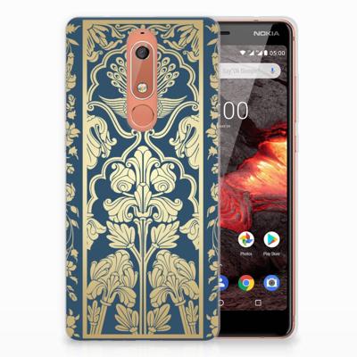 Nokia 5.1 (2018) TPU Case Beige Flowers