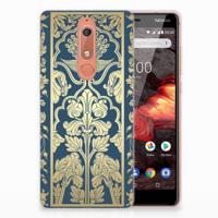 Nokia 5.1 (2018) TPU Case Beige Flowers