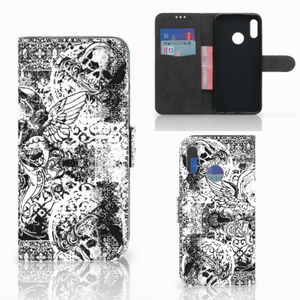 Telefoonhoesje met Naam Honor 10 Lite Skulls Angel