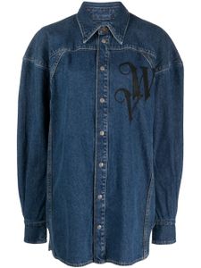 Vivienne Westwood Spray VW Football denim shirt - Bleu