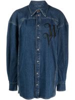 Vivienne Westwood Spray VW Football denim shirt - Bleu - thumbnail