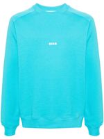 MSGM sweat en coton à logo imprimé - Bleu