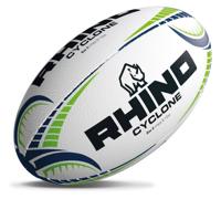 Rhino rugbybal Cyclone rubber/polyester wit