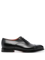 Santoni chaussures oxford en cuir à fini poli - Noir - thumbnail