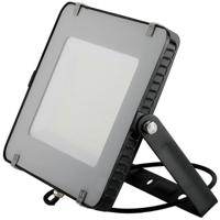 SAMSUNG - LED Bouwlamp 150 Watt - LED Schijnwerper - Viron Linan - Helder/Koud Wit 6400K - Waterdicht IP65 - Mat Zwart - Aluminium