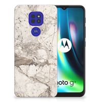 Motorola Moto G9 Play | E7 Plus TPU Siliconen Hoesje Marmer Beige - thumbnail