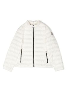 Moncler Enfant doudoune zippée à patch logo - Blanc