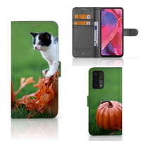 OPPO A54 5G | A74 5G | A93 5G Telefoonhoesje met Pasjes Kitten - thumbnail