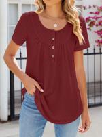 Casual Buckle Plain Shirt