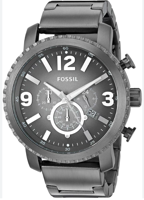 Horlogeband Fossil BQ1651 Roestvrij staal (RVS) Antracietgrijs 24mm - thumbnail