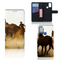 Alcatel 1S (2021) Telefoonhoesje met Pasjes Design Cowboy