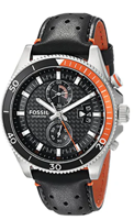 Horlogeband Fossil CH2953 Leder Zwart 22mm - thumbnail