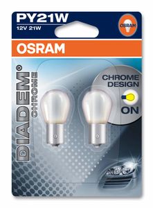 Gloeilamp PY21W Diadem® Chrome 21W [12V] (2 st.) OSRAM, Spanning (Volt)12V, u.a. für Lifan, BYD