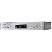soundmaster UR2045 Under Cabinet Bluetooth/FM/DAB/DAB+ keukenradio met ledverlichting, dubbel alarm en kooktimer, zilver