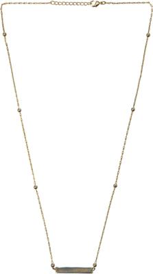 Necklace with quote plate gold