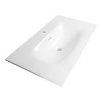 Sanituba Furiosa Glanzend wastafel fine stone met kraangat 80cm