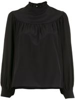 Isolda blouse Ronnie à col montant - Noir