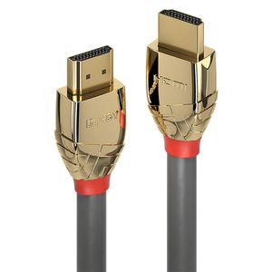 LINDY 37866 HDMI-kabel HDMI Aansluitkabel HDMI-A-stekker, HDMI-A-stekker 10.00 m Grijs