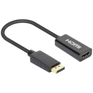 Manhattan 153713 DisplayPort Adapter [1x HDMI-bus - 1x DisplayPort stekker] Zwart 15 cm