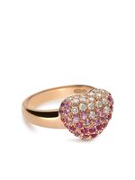 LEO PIZZO bague Amore en or rose 18ct ornée de diamants et de saphir