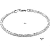 TFT Armband Zilver Vossestaart 2,5 mm 20 cm