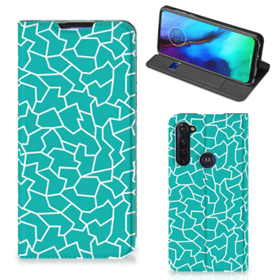 Motorola Moto G Pro Bookcase Cracks Blue Motorola Moto G Pro Bookcase Cracks Blue