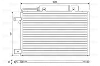 Condensor, airconditioning VALEO, u.a. für Mercedes-Benz