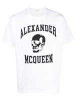 Alexander McQueen t-shirt à logo tête de mort imprimé - Blanc