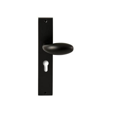 Hardbrass Knopkruk Golf op rechthoekig langschild profielcilindergat 55mm - zwart Hardbrass Knopkruk Golf op rechthoekig langschild profielcilindergat 55mm - zwart