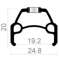 Rodi Velg Connect 28/29" / 622 x 19C aluminium 36 gaats 14G zilver - thumbnail