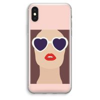 Red lips: iPhone XS Max Transparant Hoesje - thumbnail