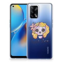 Silicone Back Case OPPO A74 4G Boho Skull