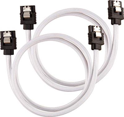 Corsair Hoogwaardige ommantelde SATA-kabel 60 cm (witte kleur)