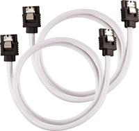 Corsair Hoogwaardige ommantelde SATA-kabel 60 cm (witte kleur)