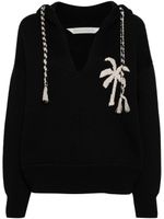 Palm Angels Palm knitted hoodie - Noir