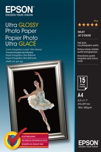 Epson Ultra Glans Photo Papier A 4. 15 Vel. 300 g S 041927