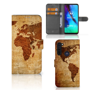 Motorola Moto G Pro Flip Cover Wereldkaart