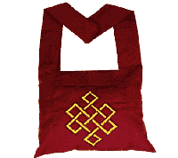 Lama Tas Rood met Gele Oneindige Knoop