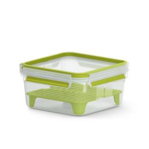 Emsa CLIP & GO Sandwichbox XL lunchbox 1,3 l, met roosterinzet voor 2e niveau