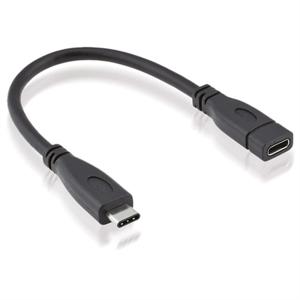 ROLINE 11.02.9015 USB-kabel USB 3.2 Gen 2 (3.1 Gen 2) 0,15 m USB C Zwart