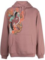 Maharishi hoodie Fire Phoenix à broderie - Violet